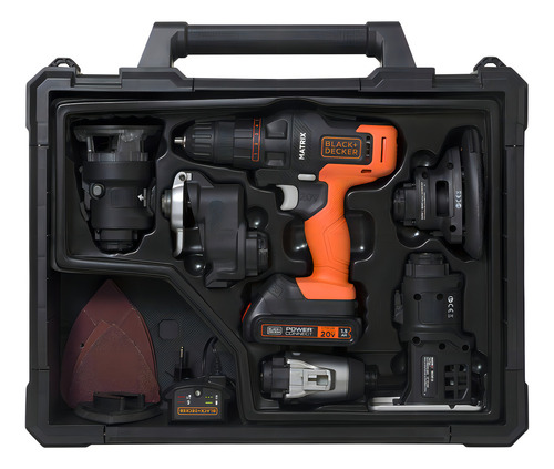 Taladro atornillador inalámbrico de 25mm Black+Decker MAX MATRIX 20V + accesorio 127V