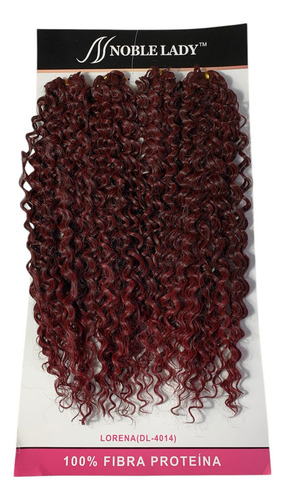 Cabelo Cacheado Entrelace Lorena Noble Lady 60cm 320g Cor Preto Com Vermelho Cor-mt2/bug