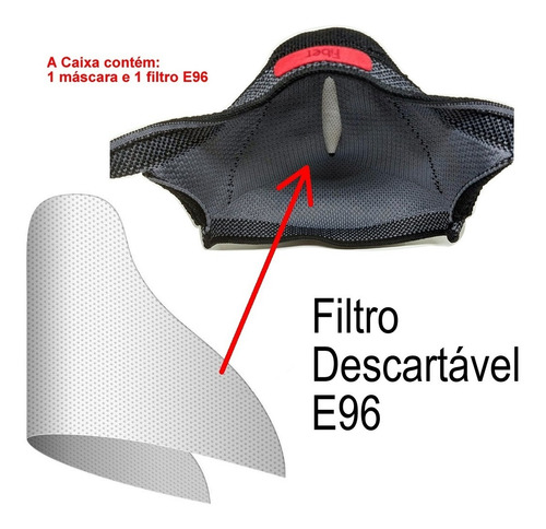 Imagem 3 de 5 de Máscara De Proteção Fiber Knit 3d Com 1 Refil