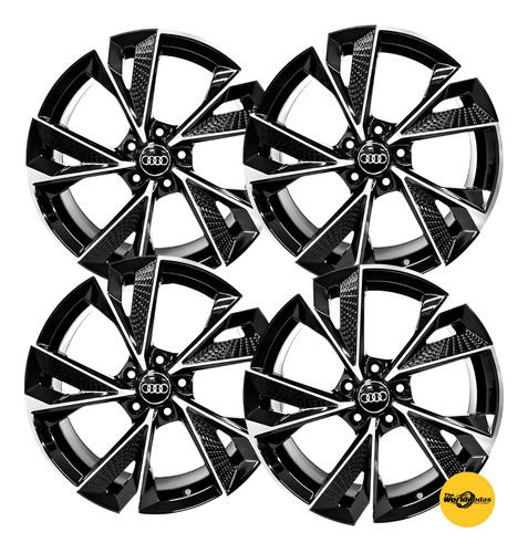 4 Rodas Audi Rs7 2021 |19| Preto Diamantado Frete Grátis*