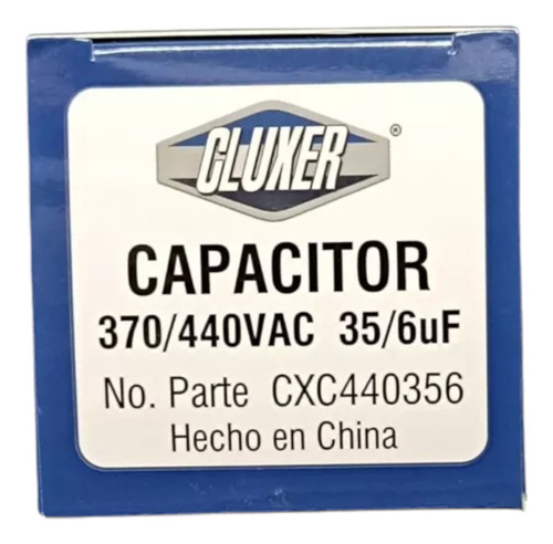 Capacitor Minisplit A / A De Trabajo, 35+6 Mf, 370-440 Vac