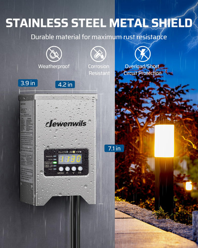 Transformador De Iluminación De Paisaje Dewenwils 150w 12v/1
