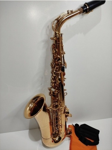 Saxofone Mib Custom Mr Alto Dourado Original Completo