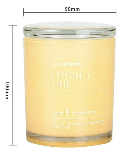 Vela Aromática En Recipiente De Vidrio Con Tapa Deco Hogar