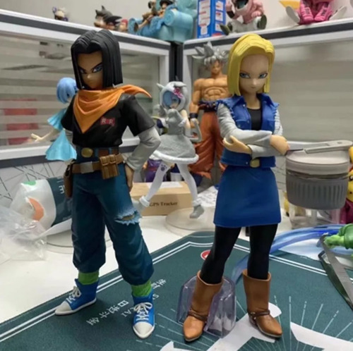 Figuras Coleccionables Androide 17 Y 18 Conjunto 2 Dragon Bz