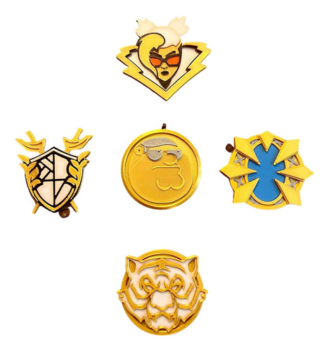 Playstation Xbox Figura Dia Del Niño Set Medallónes X 5