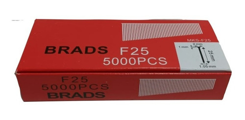Clavos Punta F25 Para Clavadora Neumática 10.000unds.
