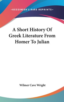 Libro A Short History Of Greek Literature From Homer To J...