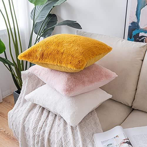 Attibut Paquete De 2 Fundas De Almohada De Felpa De Piel Sin