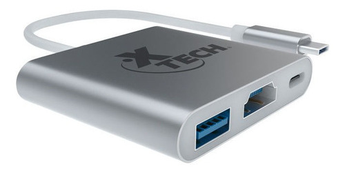 Adaptador Hub Xtech Usb-c A Usb 3.0 + Hdmi 4k + Usb-c 3 X 1