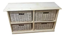 Comprar Organizador Canastero De 4 Canastos De Mimbre 