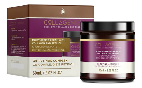 Imagen 1 de 7 de Crema Antiarrugas 60ml 3% Retinol Complejo Colageno Skincare