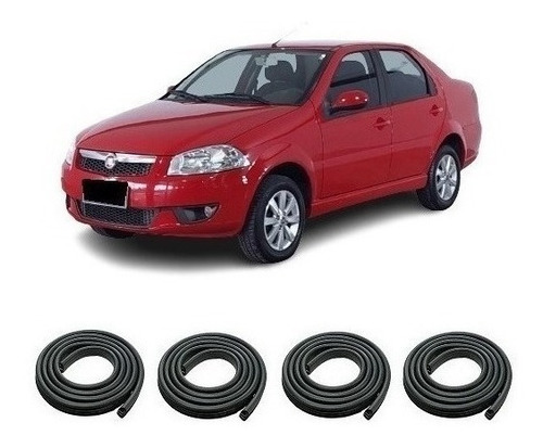 Fiat Siena Burletes Kit 4 Puertas 2017 Carroceria Burletes! 