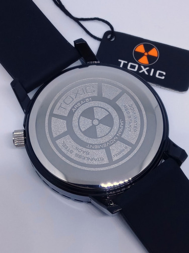 Relogio Toxic Area 51 Preto Azul Novo Com Estojo Nixon 51-30