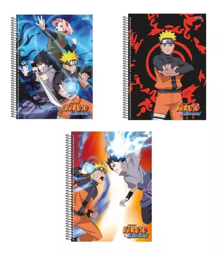 Caderno Capa Dura Naruto Hokage Espiral 1 Matéria Shippuden - São