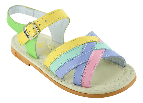 Sandalia Miami 6655 Hueso Multicolor | Talla 22 - 26
