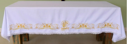 Toalha De Altar Para Igreja Católica 3,50m X 1,50m Cor. Alph