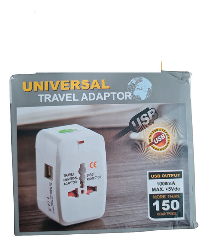 Adaptador De Enchufe Conector Universal Para Viajes Con Usb