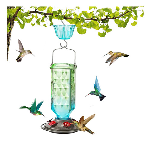 Comedero De Colibríes De Vidrio Para Colgar En Exteriores Co