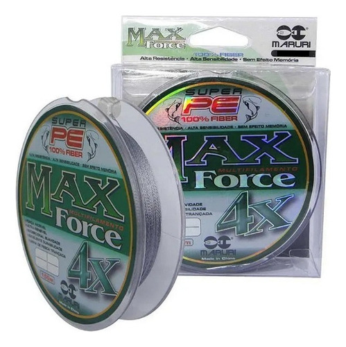 Linha Multifilamento 4x Maruri Max Force 0,36mm 50lbs 300m