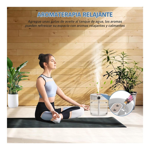 Humidificador Aire Para Dormitorio 2 Litros, Mini Difusor