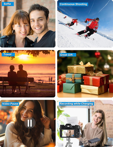 Cámara Digital Ishare 4k 48mp Wifi Vlogging Con Pantalla Ple