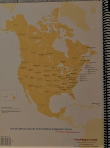 Road Atlas National Geografic Impreso 2000 Perfecto Estado