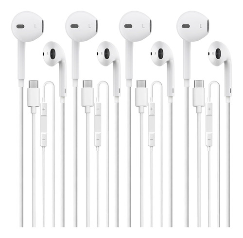 Auriculares Usb C Paquete 4, Auriculares Usb Tipo C Estéreo