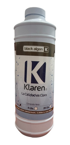 Alguicida Klaren Alberca Black Algen Envase 0.946 Lts.