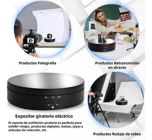 Base Gitatoria Electrica Espejo 3 Velocidades Premium