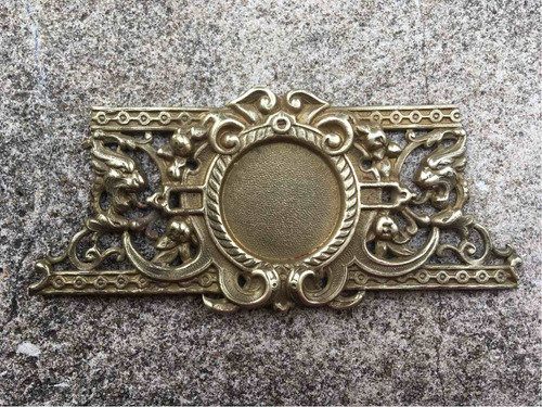 Moldura Antígua De Bronce Calado