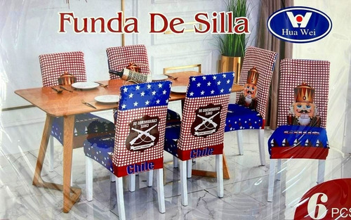 Pack 6 Fundas De Sillas Dieciocheras Fiestas Patrias Chile