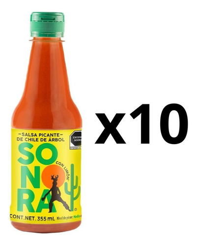 Salsa Sonora Limón 10 Piezas 355 Ml Salsa Castillo