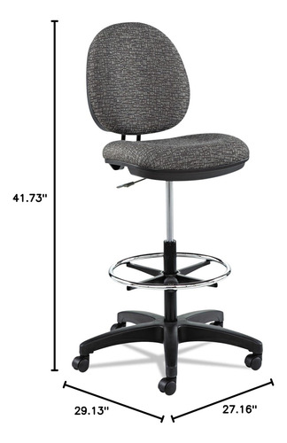 Taburete Giratorio Altura Ajustable Gris Grafito 60 A 88 Cm