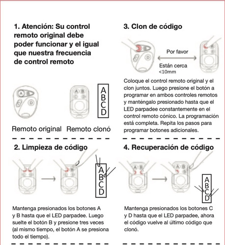 Imagen 2 de 5 de X5 Unidad Control Remoto Portón Eléctrico Universal