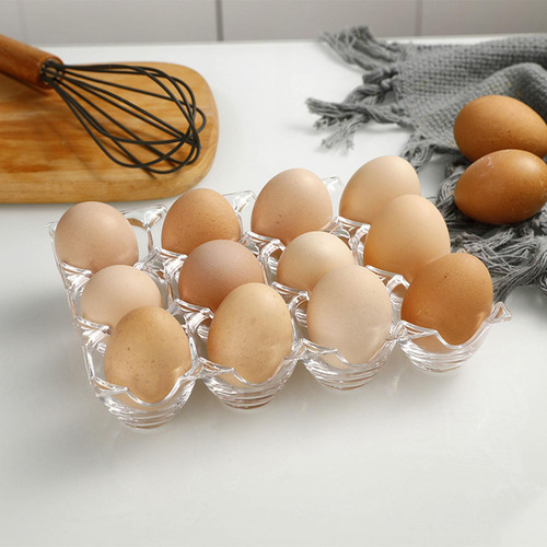 Bandeja Acrílica Para Huevos, Soporte Transparente Apilable