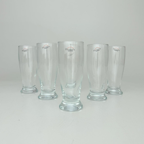 Jogo Com 6 Copos Tulipa Para Cerveja De Vidro Dynasty 200ml Cor Água