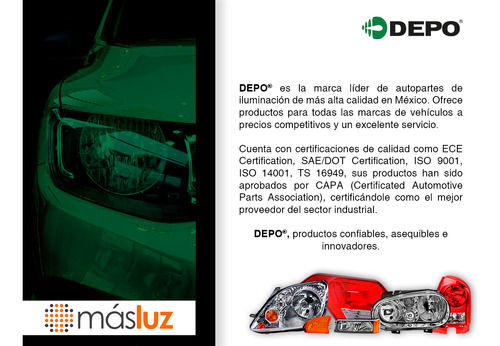 Calaveras S/foco + Faros Volkswagen Pointer 2000/2005 Depo