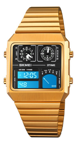 Reloj Skmei Digital Análogico Hombre Caballero Acero 2198