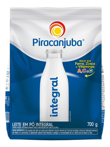 Leite em Pó Integral Piracanjuba 700g