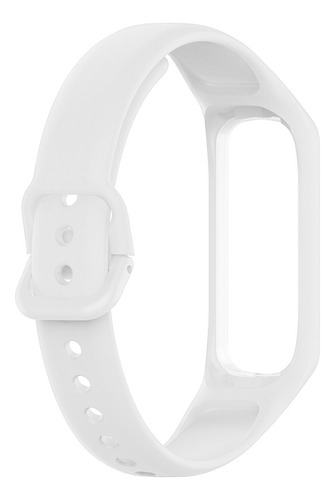 Pulseira Para Galaxy Fit 2 R220 Sport Lisa Colorida Cor Branco