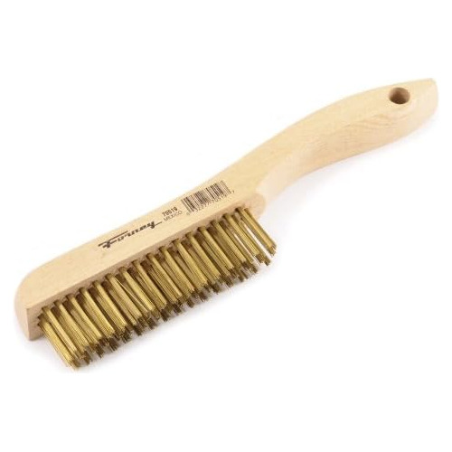 70519 Wire Scratch Brush, Brass With Wood Shoe Handle, ...