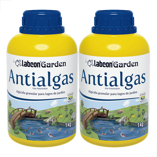 Kit 02 Un Algicida Lagos Alcon Labcon Garden Antialgas 1kg