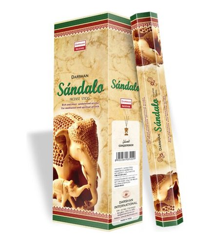 Sahumerios Darshan India Importados 6 Cajas Hexa X Mayor Sándalo