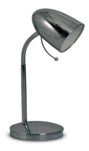 Veladores Modernos Escritorio Focus E27 Led Flexible Dabor Estructura Cromo Pantalla Platil