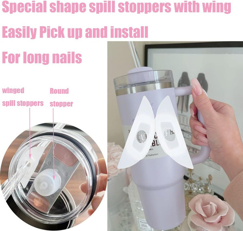Juego De 2 Tapones A Prueba De Derrames Compatibles Con Vaso