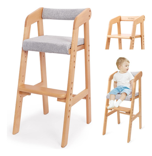 Silla Alta De Madera Para Nios Pequeos, Silla De Alimentacin