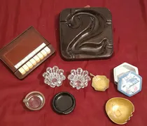 Comprar Ceniceros +portavelas +alhajero+ Agenda  Estilo Vintage Lote Varios Lisa