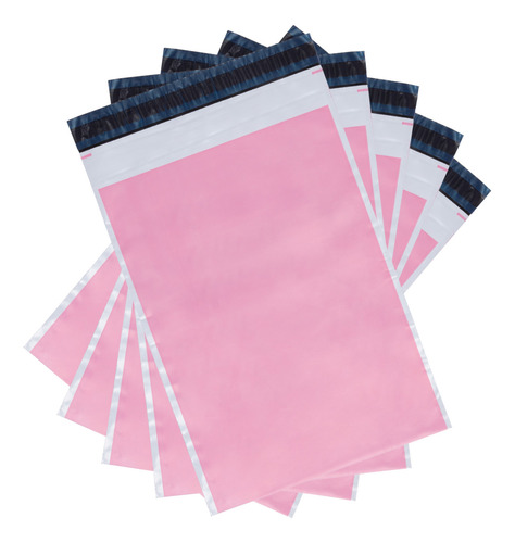 Saco Plástico Coloridos Envios Rosa Bebê 19x25 Cm 250 Unid Preto