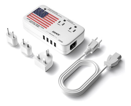 Convertidor De Voltaje 220 V A 110 V 2200 W Para Viajes